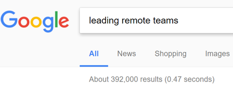 leading remote teams on google search