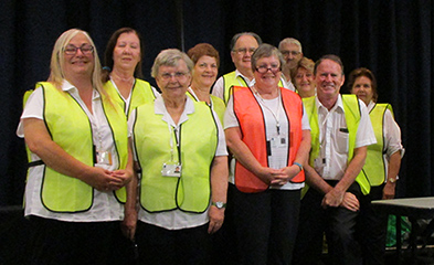 Group photo of the exam invigilator team